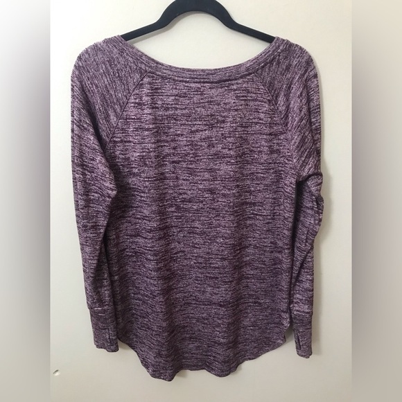 ATHLETA ‘Pose’ Womens Modal Crew Neck Long Sleeve Marled Tunic Soft Top Size M - Picture 10 of 13